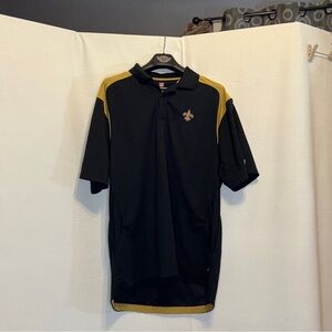 NFL Saints Black and Gold Men's Polo Shirt